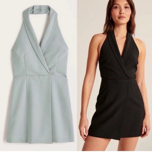 Abercrombie & Fitch Abercrombie Blazer Mini Dress Sage ST - Picture 1 of 7
